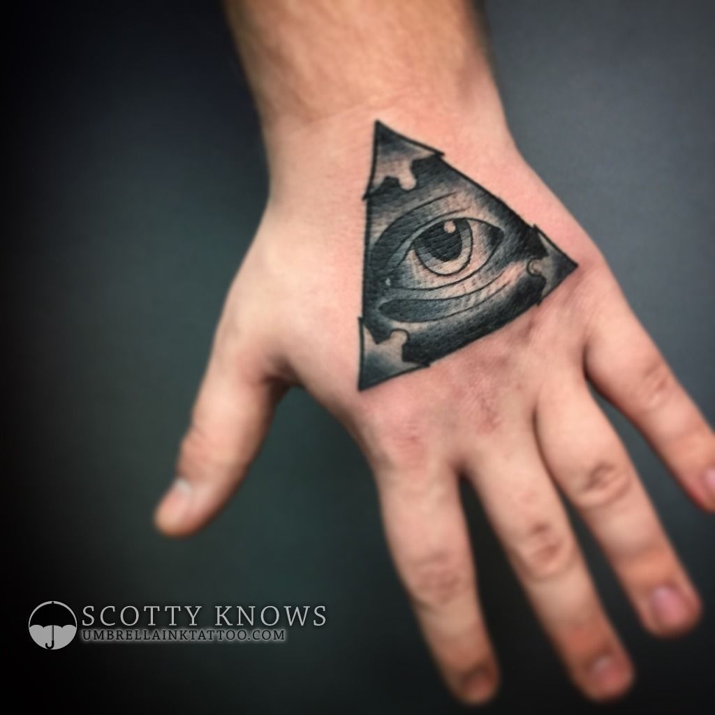 Hand Eye Tattoo by Xoïl