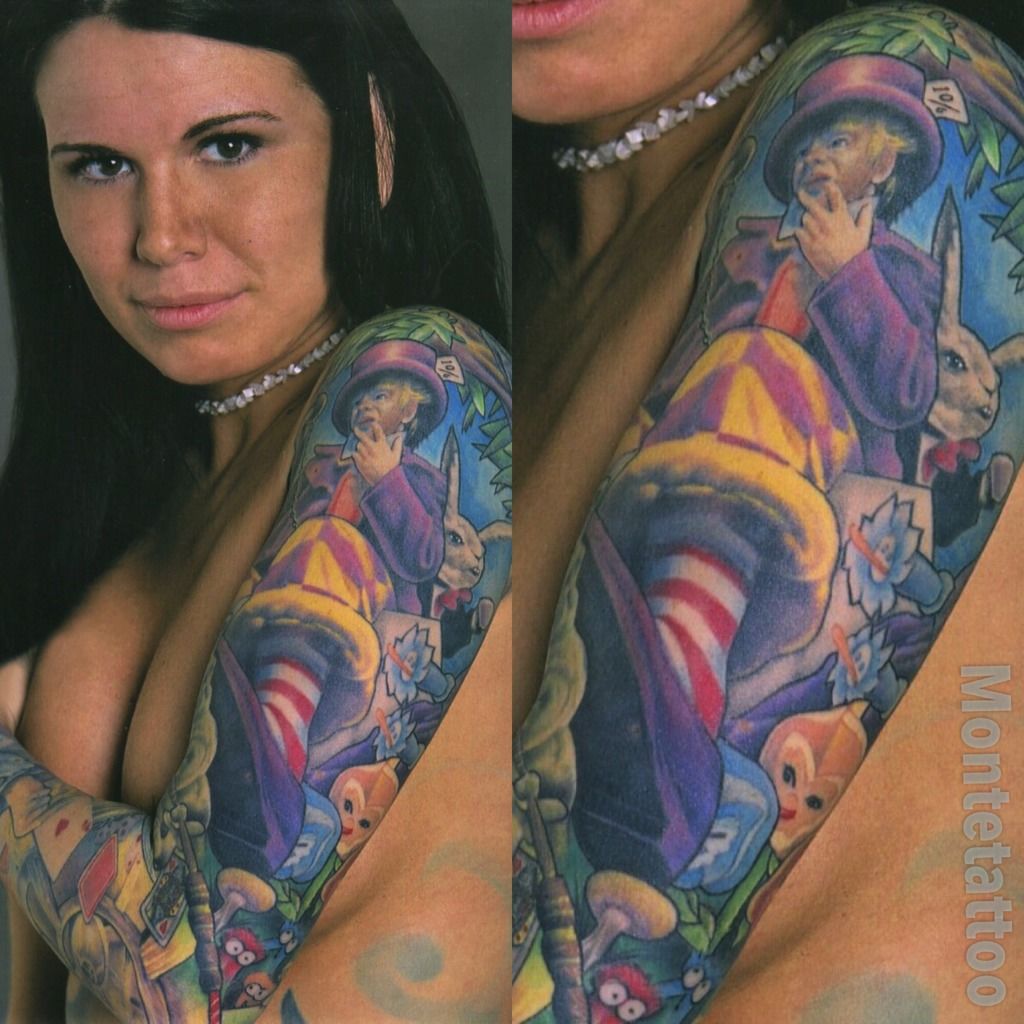 Alice in Wonderland sleeve  Tattoo neotrad aliceinwond  Flickr