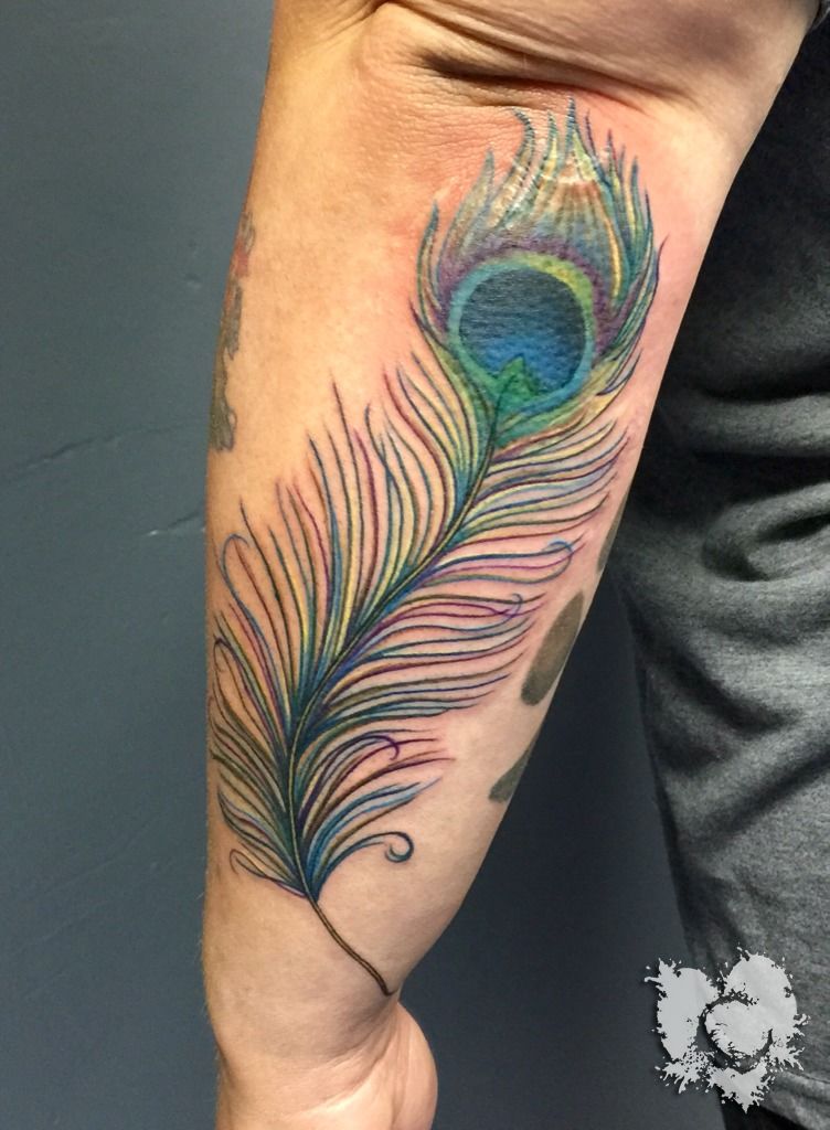 ceejay:peacock-feather-peacock-feather-color-feather-forearm