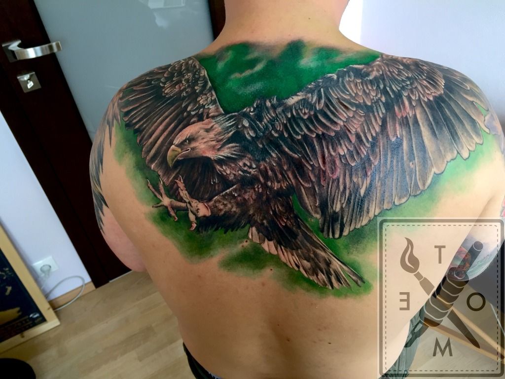 Tattoo uploaded by s41 tattoo • Bald Eagle in flight, custom forearm  realism colour • Tattoodo