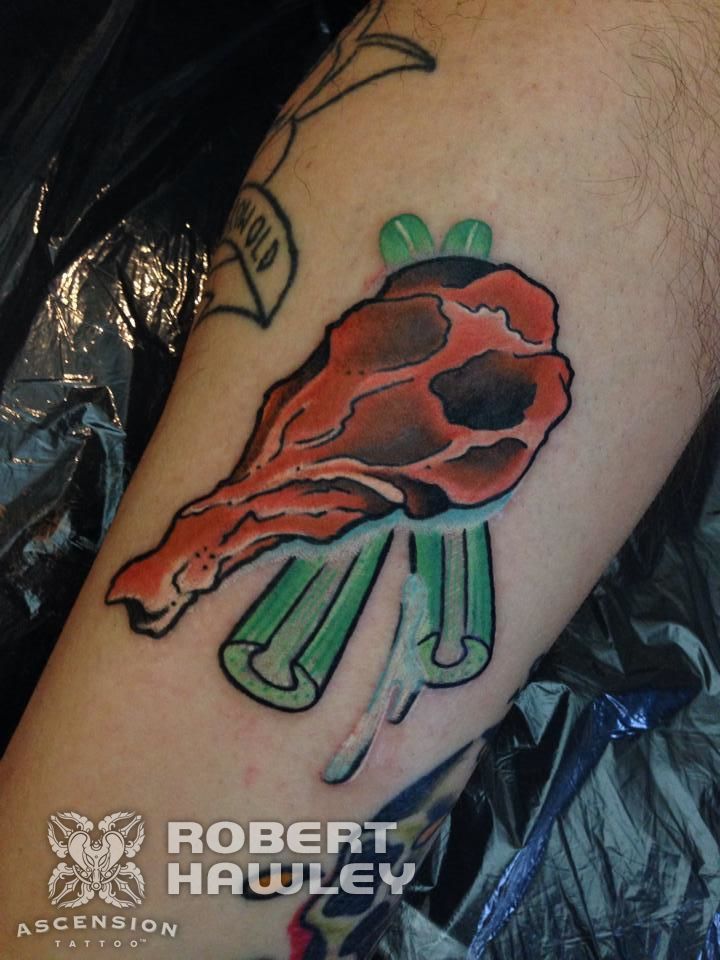 Northside Tattooz on Twitter Chicken wing tattoo by davesimp  DM Dave  or email feedingthefirehotmailcouk to book in northsidetattooz  Newcastle newcastletattoo tattoo tattooed traditionaltattoo  chickenwingtattoo chickenwing httpstco 