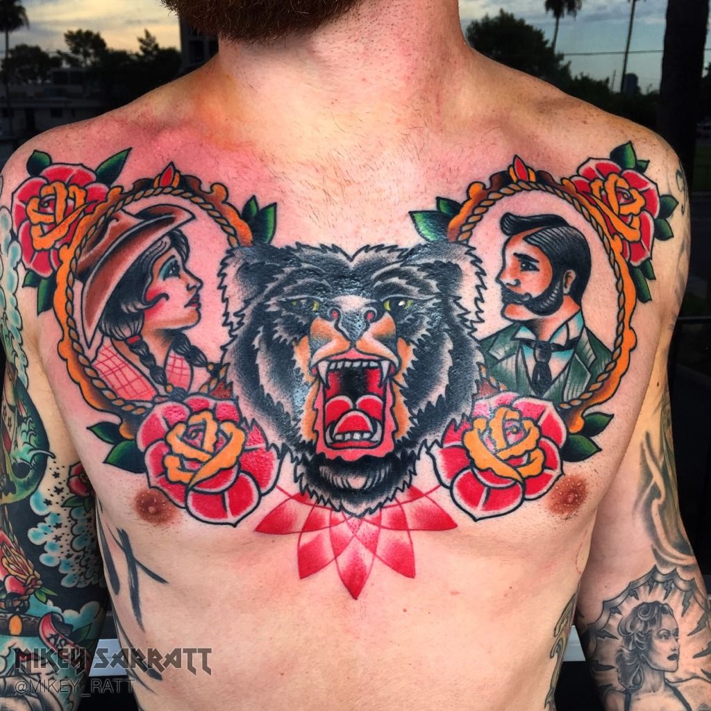 Discover more than 68 bear tattoos on chest super hot  thtantai2