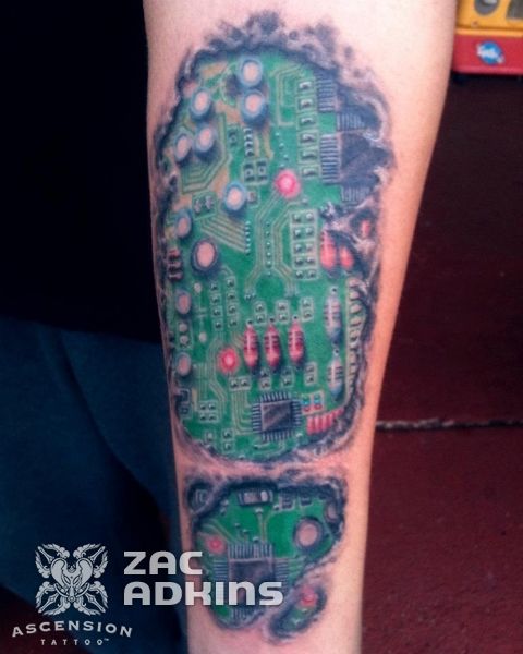 Tattoo Snob  All Seeing Eye Circuit Board tattoo by
