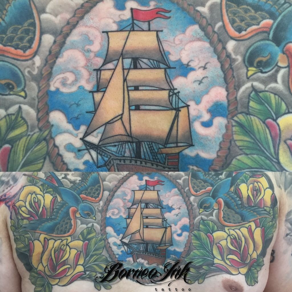 1745 Traditional Ship Tattoo Images Stock Photos  Vectors  Shutterstock