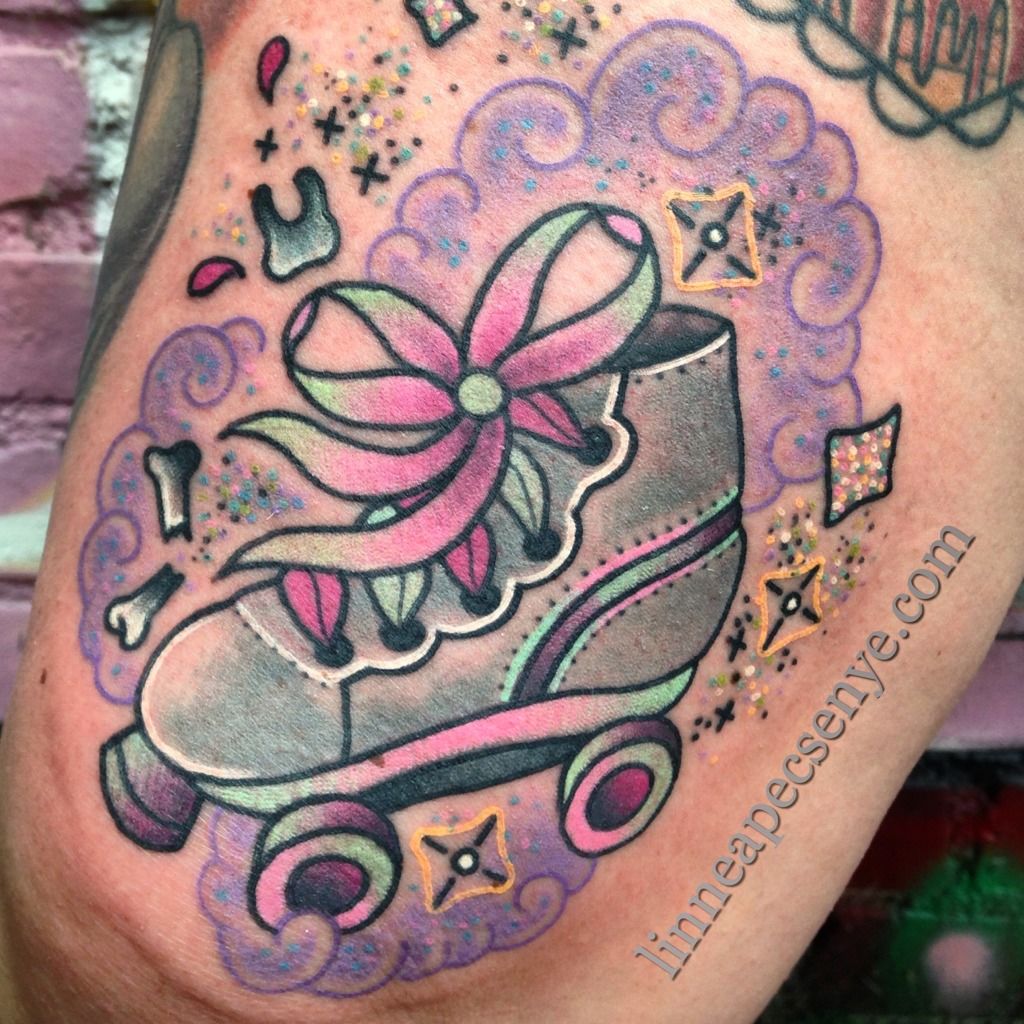 Roller skate sticker tattoo  Good Vibrations Ink Orlando  Facebook