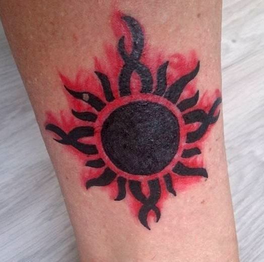 Black Tribal Sun Tattoo Sonnenrad Symbol sun... - Stock Illustration  [86838539] - PIXTA