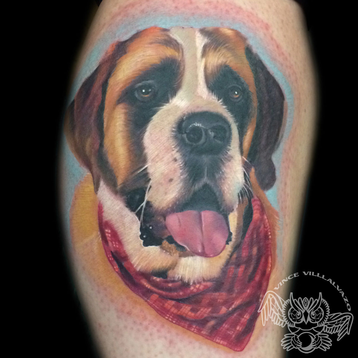 Dog Portrait Victorian frame Crown by Ryan El Dugi Lewis TattooNOW