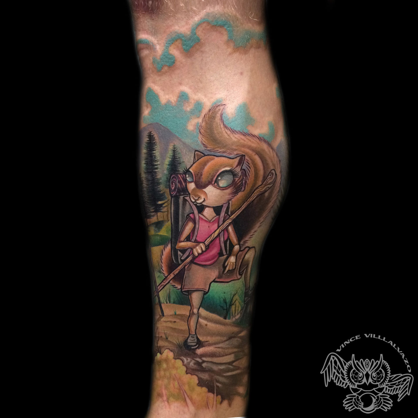 Illustrative, Color, Anime, Flower tattoo by