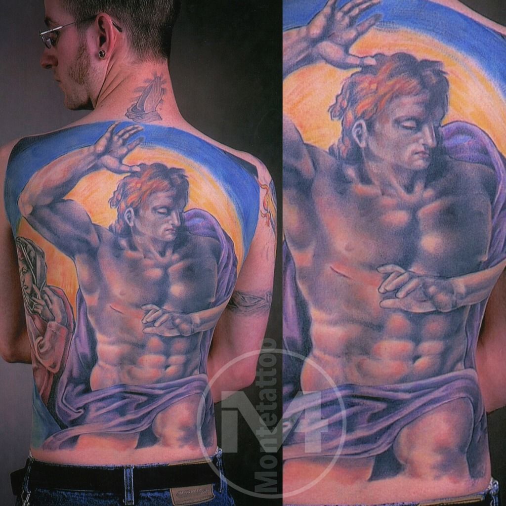 60 The Creation Of Adam Tattoo Designs For Men  Michelangelo Painting Ideas