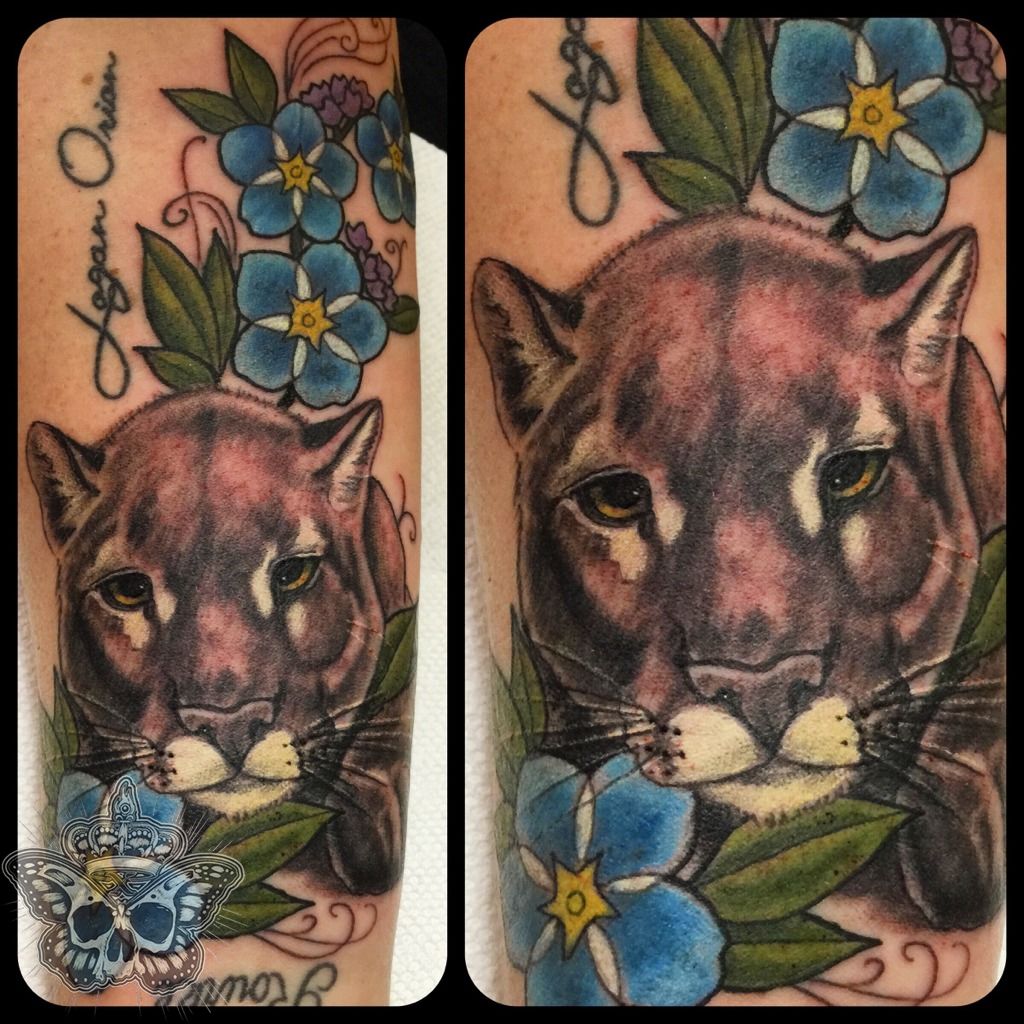 mountain lion savage tattoo by Jonathan Montalvo: TattooNOW