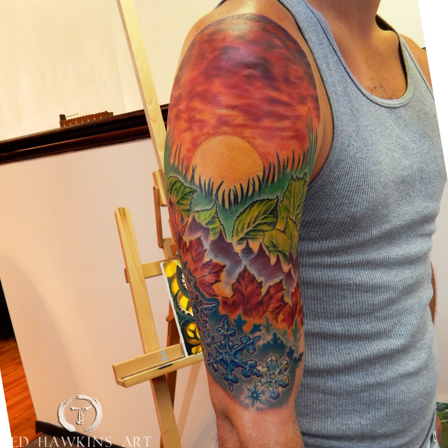 four seasons tree tattoo | I'm impressed by this tattoo acro… | Flickr