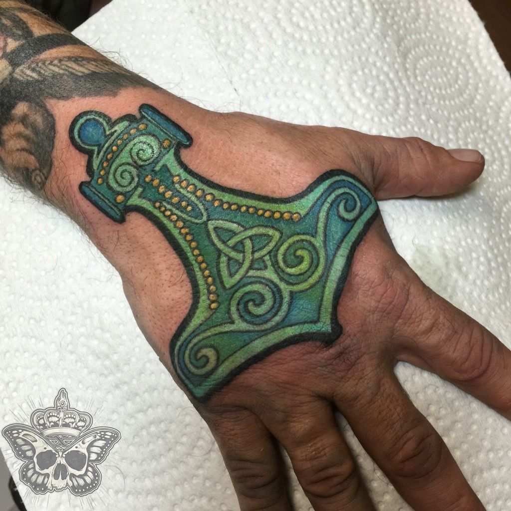 DAD Cross Hand by Howard Bell PORTLAND TattooNOW