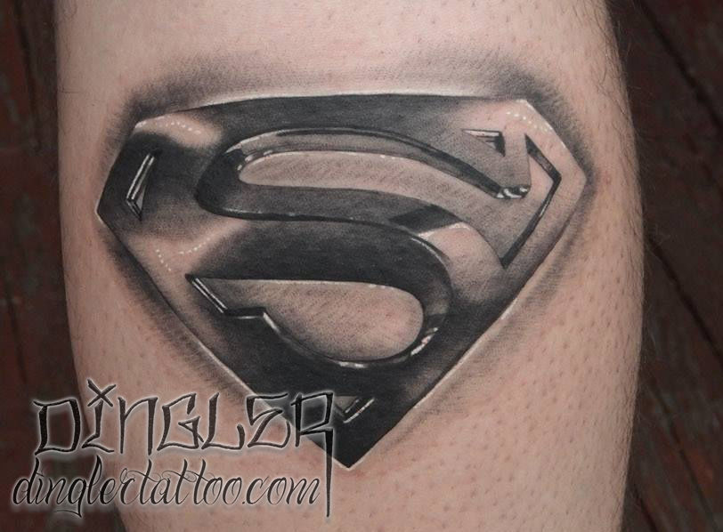 dingler:superman-superman-tattoo-black-and-grey
