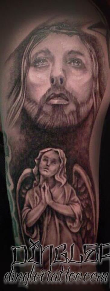 Unify Tattoo Company : Tattoos : Portrait : Jesus Christ Tattoo