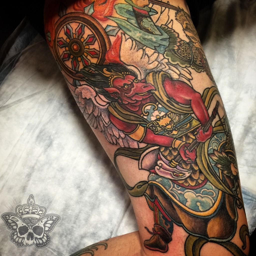 Japanese leg sleeve with some... - Drago Electric Tattoo | Facebook