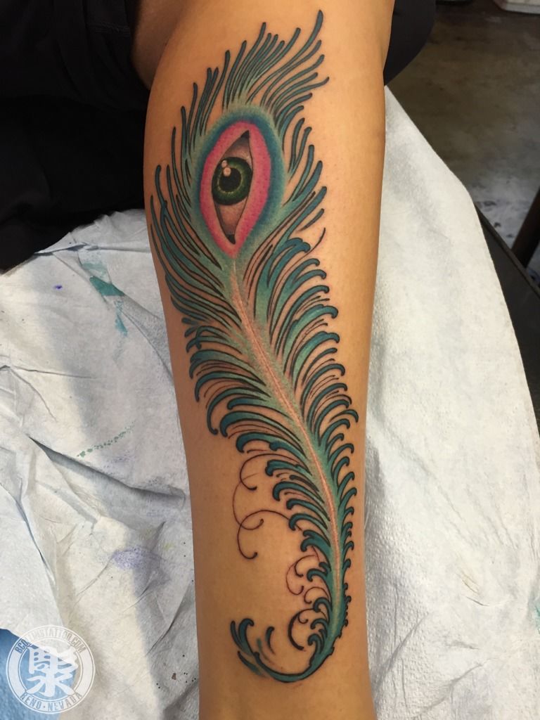 Maa tattoo with peacock feather.. by rtattoostudio98211 on DeviantArt