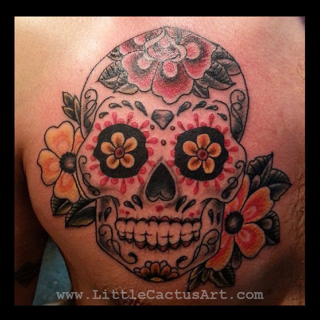 Cacti Skull | Digital Artwork | Tattoo Style Art