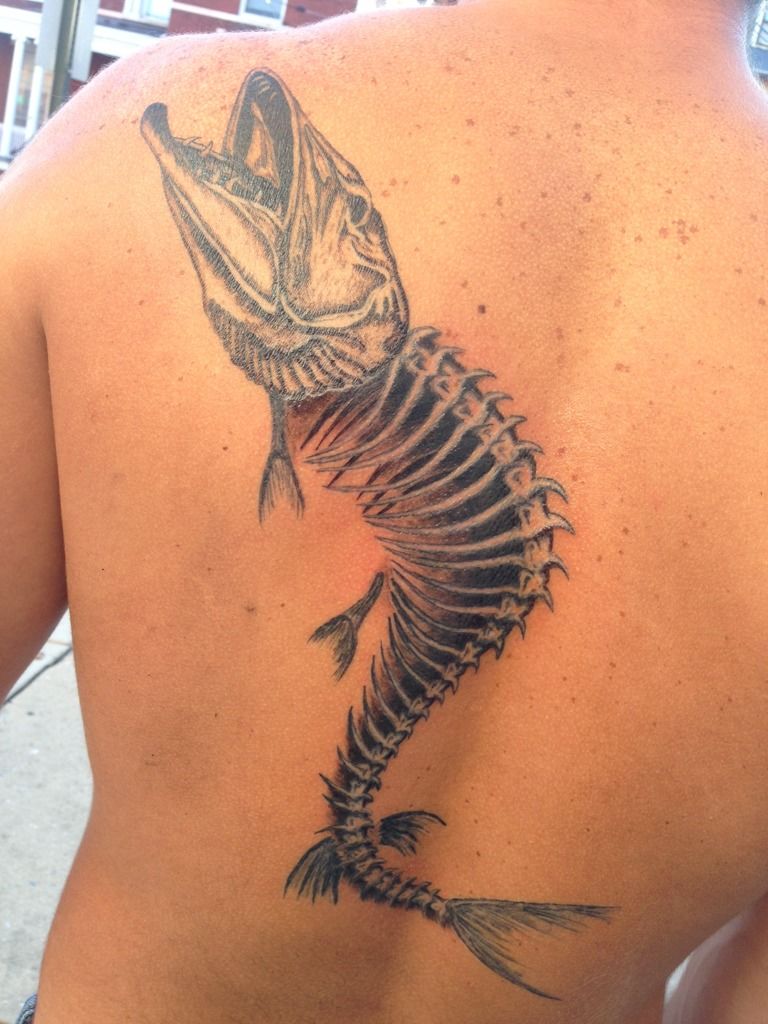 Fish skeleton tattoo  Tattoogridnet