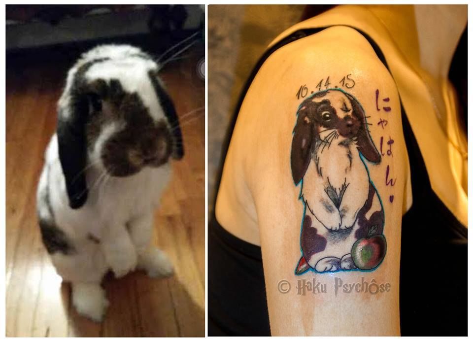 animal, rabbit and tattoo - image #7609536 on Favim.com