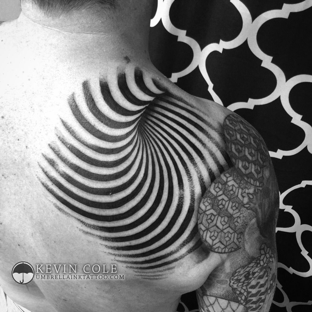 3d-tattoos,Trippy Optical Illusion Tattoo – TattooGPT.IO