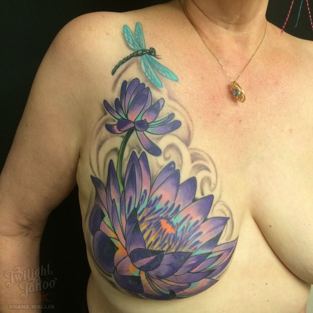 a nice leafy boob tattoo to compliment my sternum piece done by Carmin at  Black Petal Tattoo   rtattoo