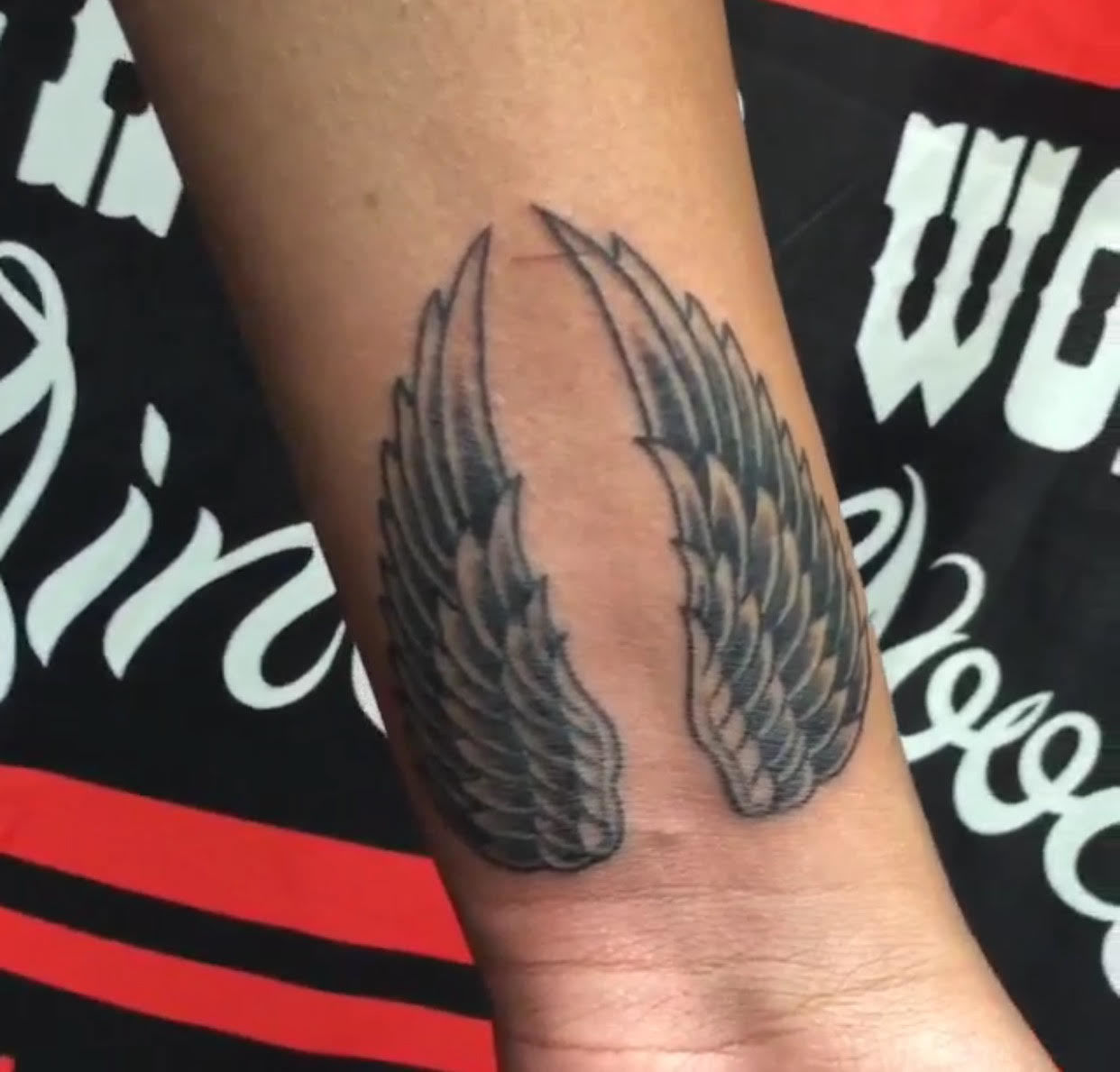 Angel Wings Tattoo On Wrist  Angel wing wrist tattoo Angel wings tattoo Wrist  tattoos for women