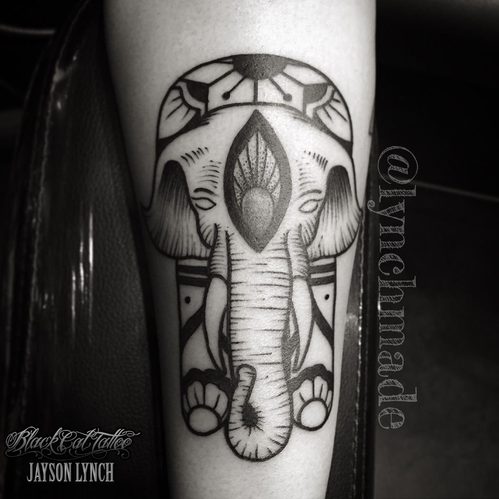 Tattoo uploaded by Helena Ormieres • #hamsa #elephant • Tattoodo