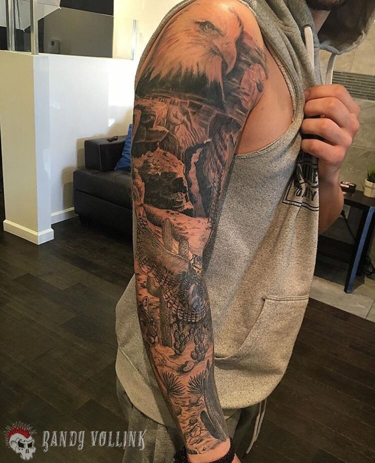 A fun wild wild west sleeve created by... - Evocative Tattoo | Facebook
