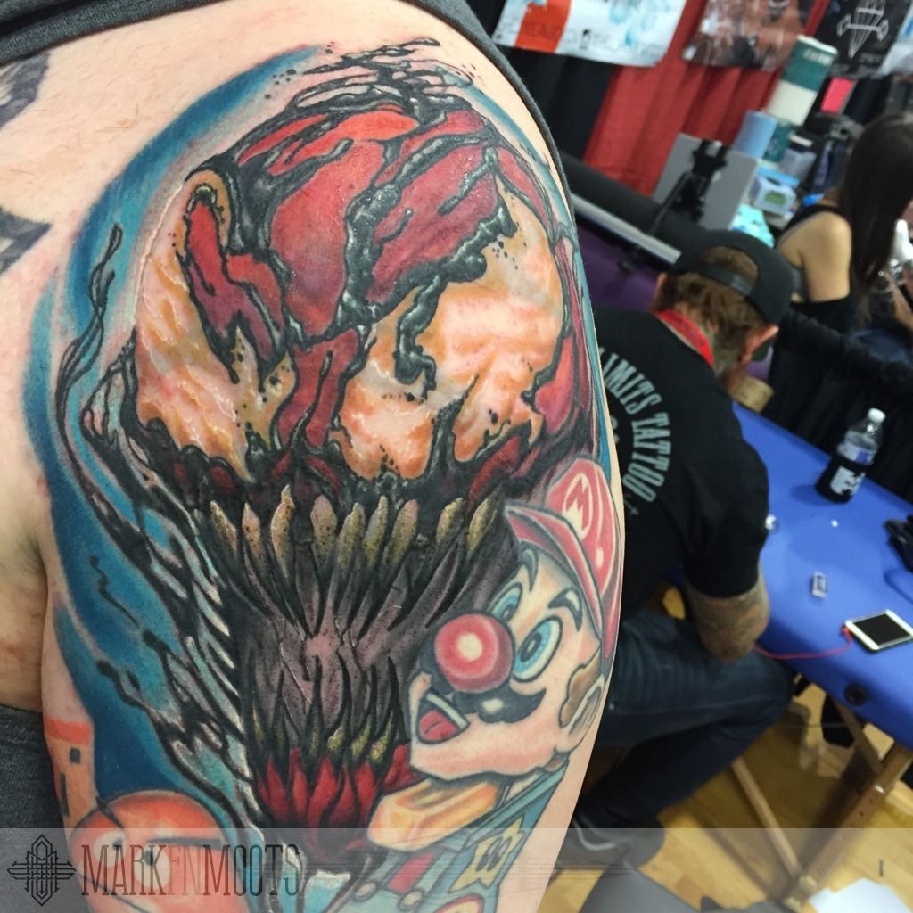 Unfinished Chest Piece Ripped Skin Spiderman Tattoo