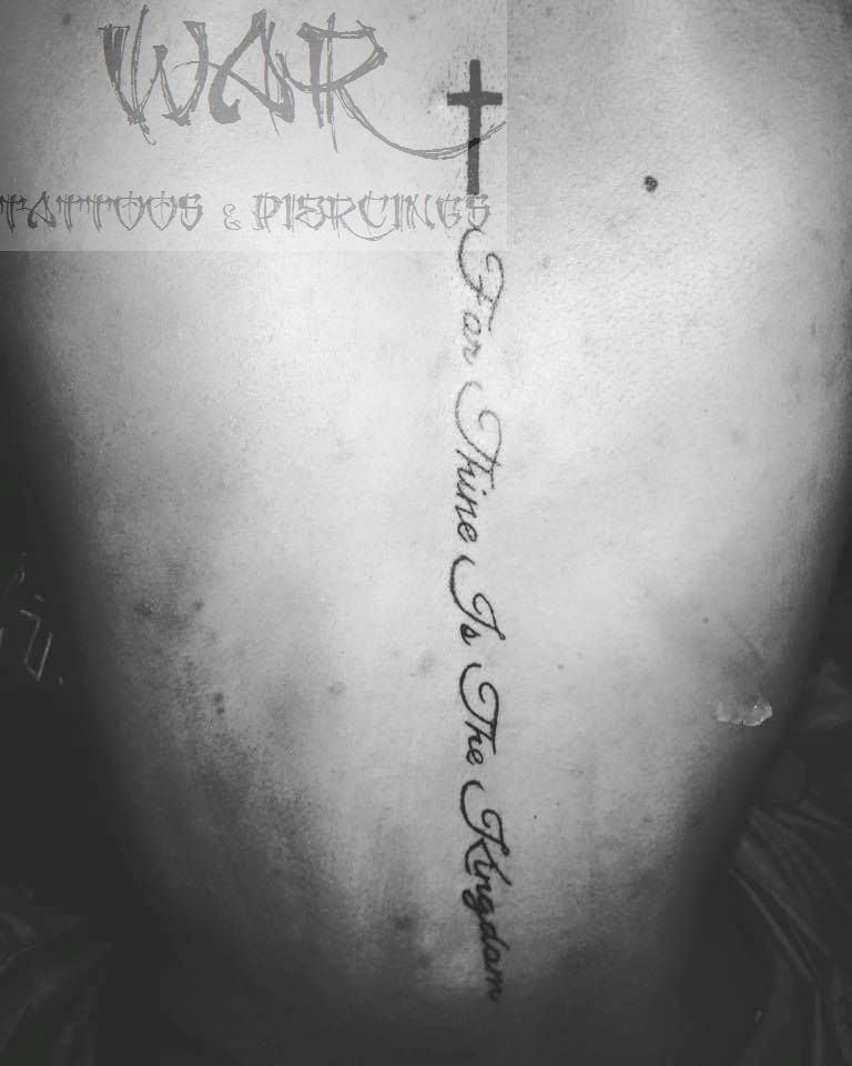 Untitled on Tumblr: Some #script across the #back. #tattoo #tattoos  #sgtattoo #sgtattoos #singaporetattoo #singaporetattoos #inked #create  #design...