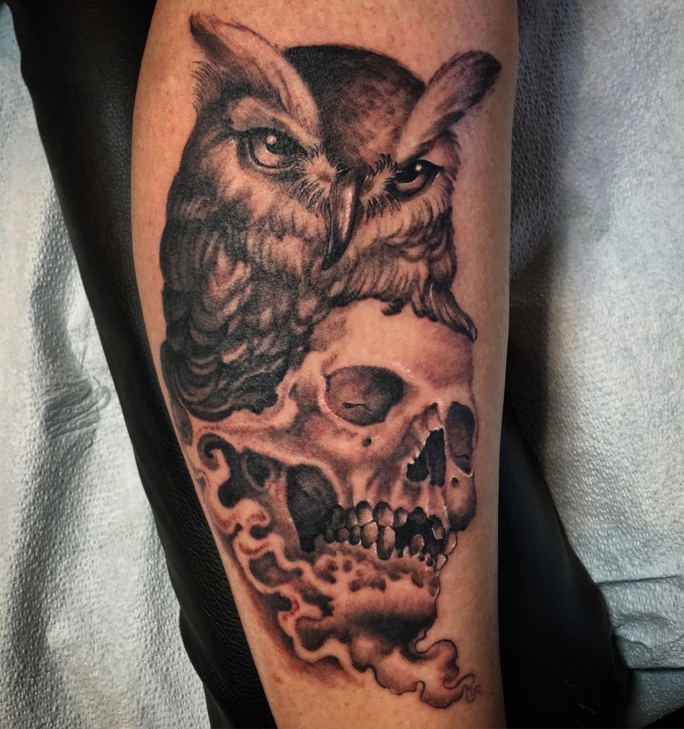 46 Intriguing Owl Skull Tattoo Designs with Meanings and Ideas  Body Art  Guru