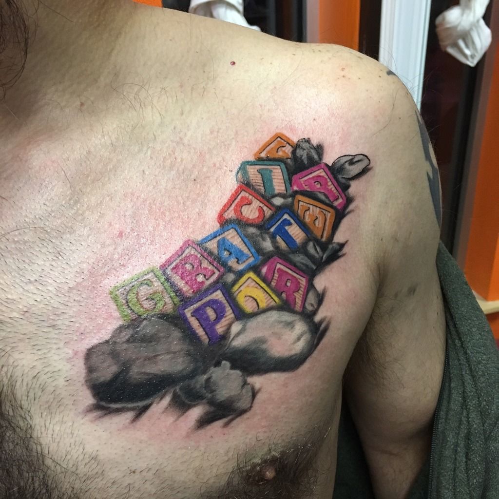 Looking for unique Tattoos Baby Tyler Building Blocks Tattoo