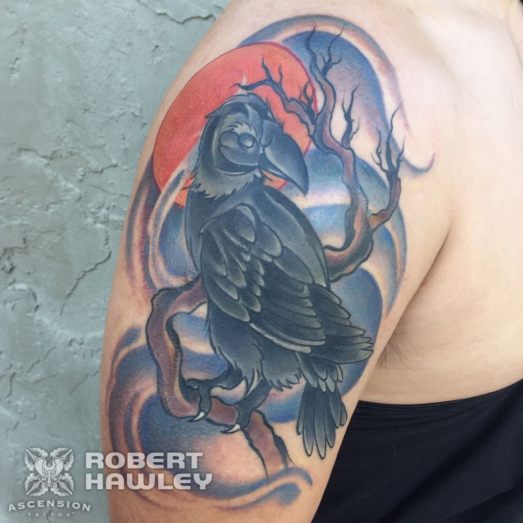 Raven Tattoo Meanings Designs and Ideas  TatRing