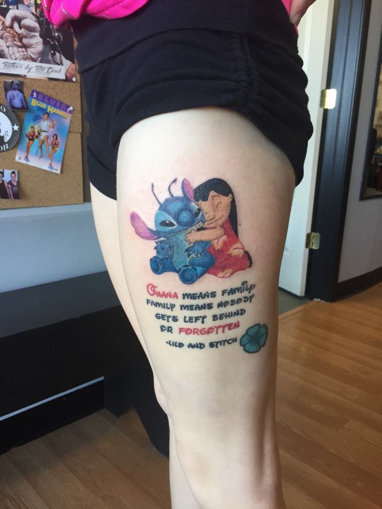 Stitch  animated character from Lilo and Stitch tattoo  by Buge  Maui  Tattoo Artist at MidPacific Tattoo  MidPacific Tattoo