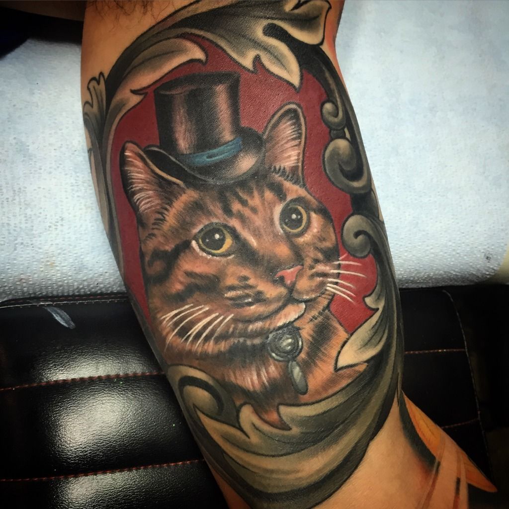 adorable cat dressed as a clown tattoo design  Stable Diffusion  OpenArt