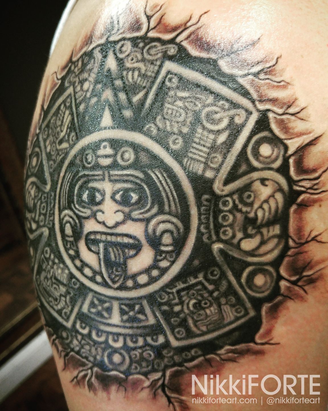 Aztec calendar tattoo timelapse  YouTube