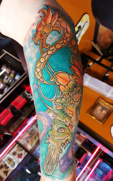 14+ Nice Squid Tattoos On Half Sleeve
