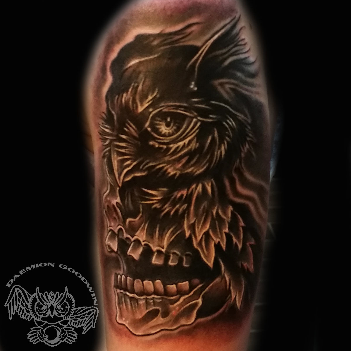 Owl and Skull tattoo by Ben Ochoa  Post 20198