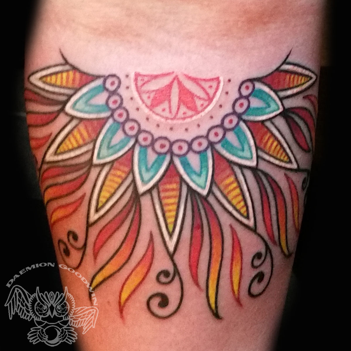 59 Dreamy Mandala Tattoos You Can't Ignore | Colorful mandala tattoo,  Trendy tattoos, Sleeve tattoos