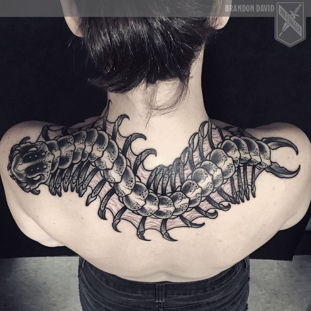 Reaper centipede design available to be tattoo by benogradytattoo    Lighthouse Tattoo