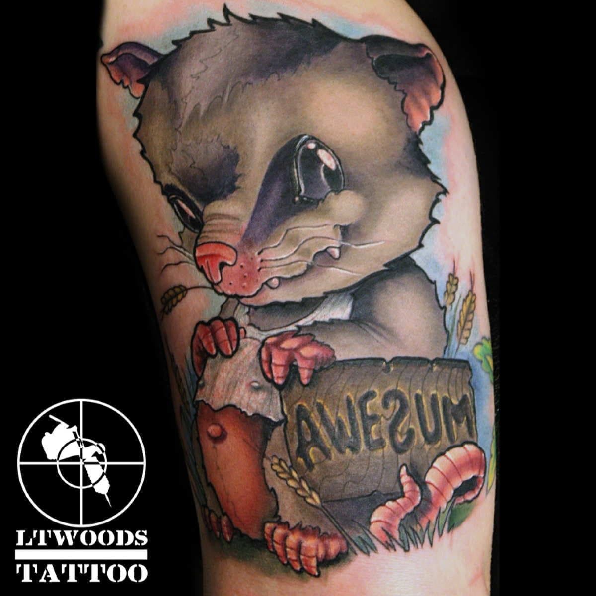 Ltwoodsart_newschool-tattoo_awesum-possum13