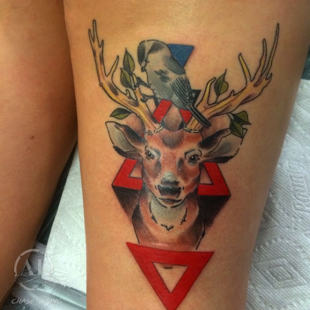 Oh Deer by Johnny Litman at Autumn Moon Tattoo in Anaheim CA : r/tattoos