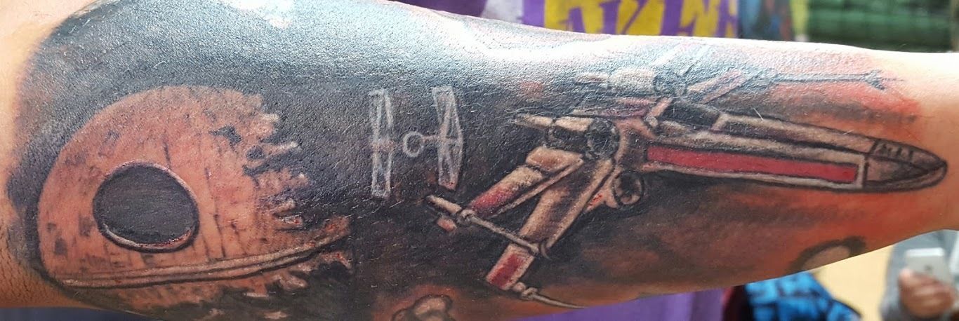 Fritter Pann Artworks  TIE Fighter VS Xwing tattoo tattoos tatu  tatuajes starwars starwarstattoo tiefighter xwing blacktattoo  fritterpann cdmx httpsifttt2SI8tLq  Facebook