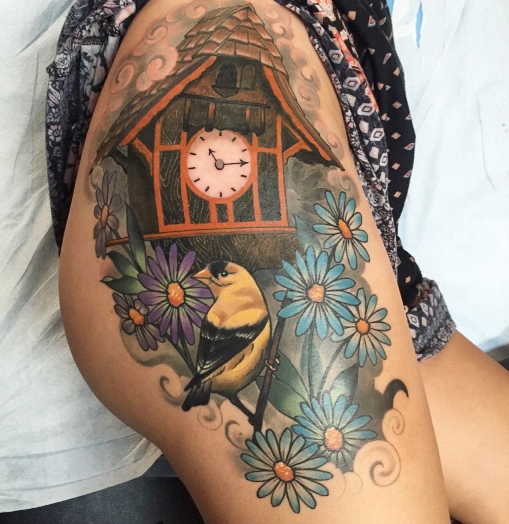 Graphic Moon Clock tattoo by Sarah B Bolen  Best Tattoo Ideas Gallery