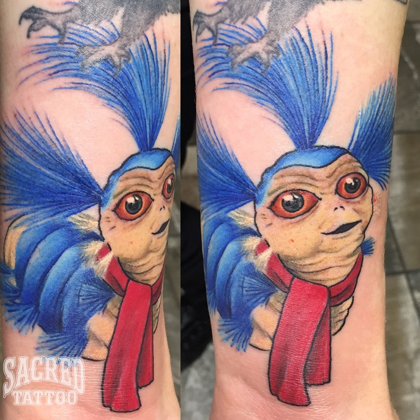 ṀΛΨΛ  ꍏꂦꂦ ꍏꋪ on Instagram Watercolor worm from the labyrinth movie   thank you Shaked fo  Labyrinth tattoo Family tattoo designs Matching  family tattoos