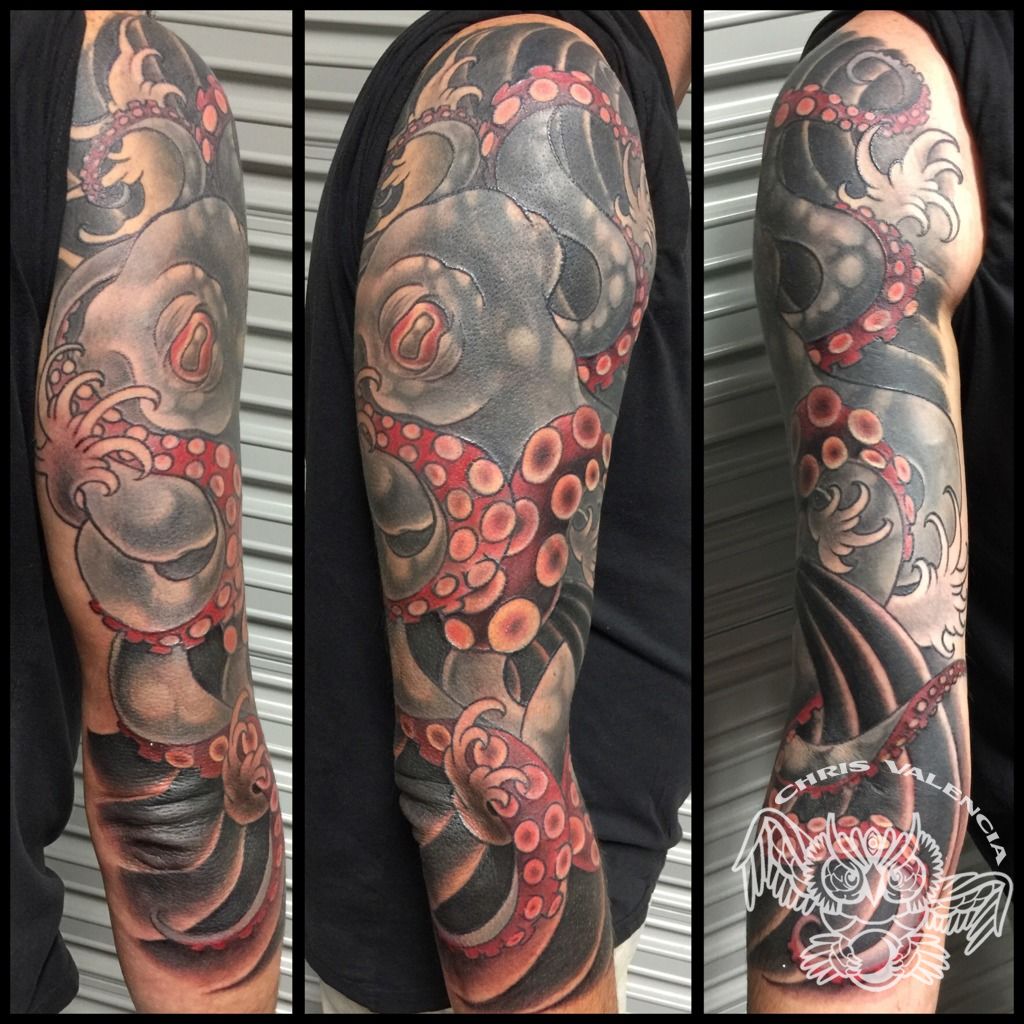 50 Octopus Sleeve Tattoo Designs For Men  Manly Ink Ideas  Sleeve tattoos  Tattoo sleeve designs Tattoo designs men