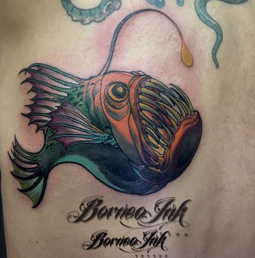 angler fish tattoo