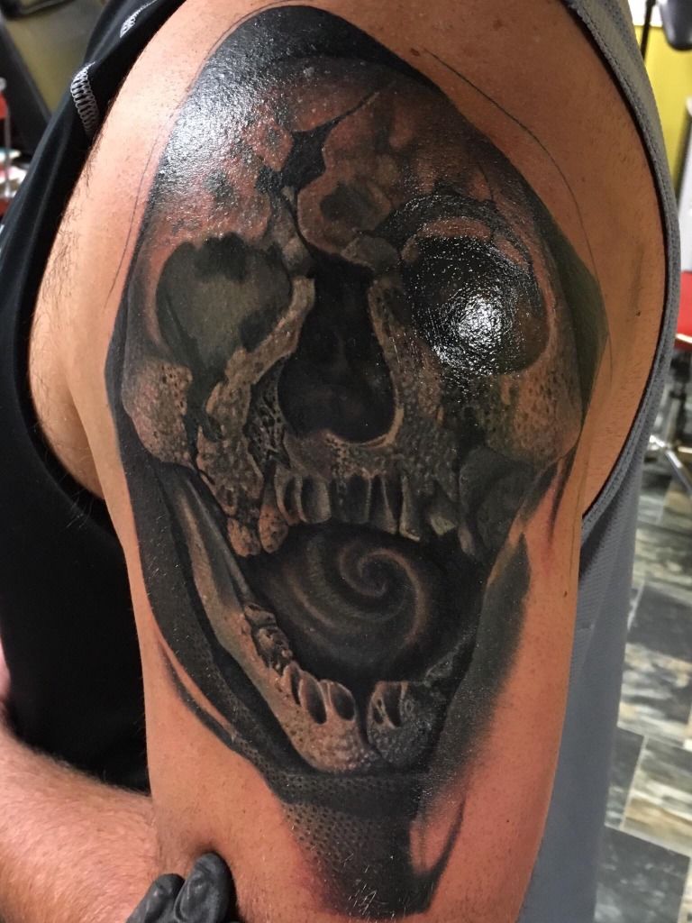 Grim Reaper Halloween Sleeve Temporary Tattoo Body Art Transfer No 78