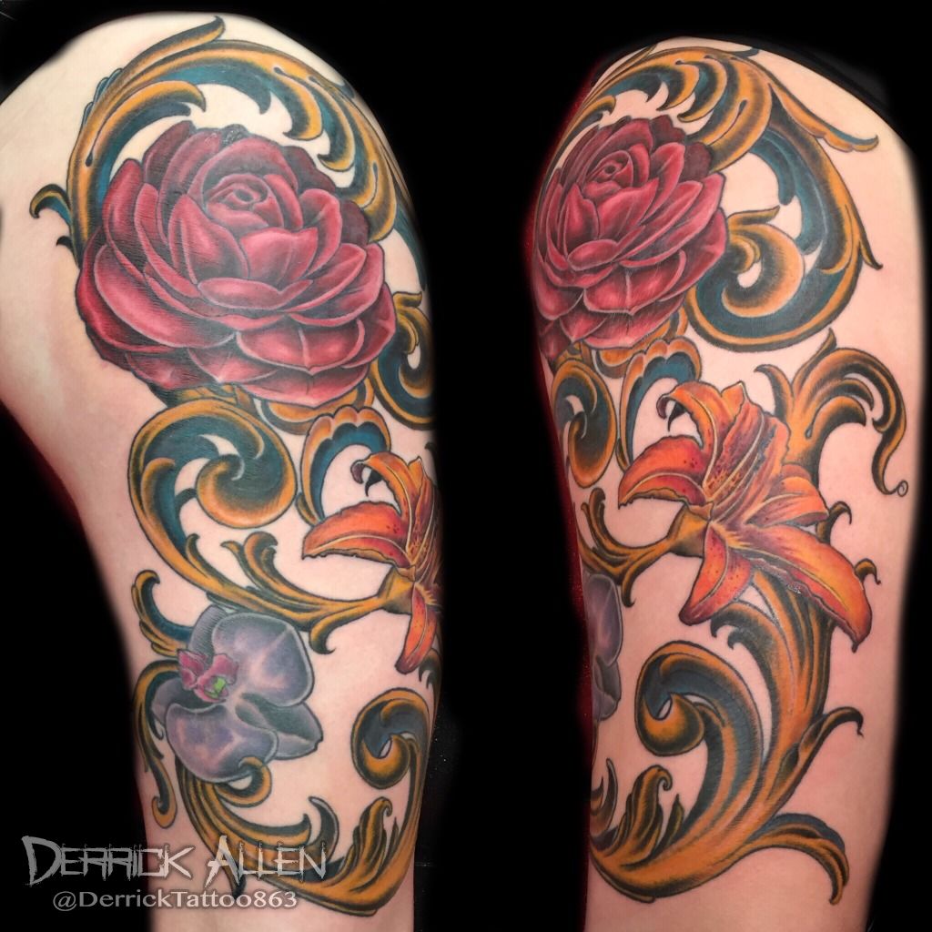 River Rose Tattoo and Art Gallery  Rose filigree neck jam from last month  Thanks for looking All booking inquires may be sent to  riverrosebookingsyahoocom riverrosetattooandartgallery  Facebook