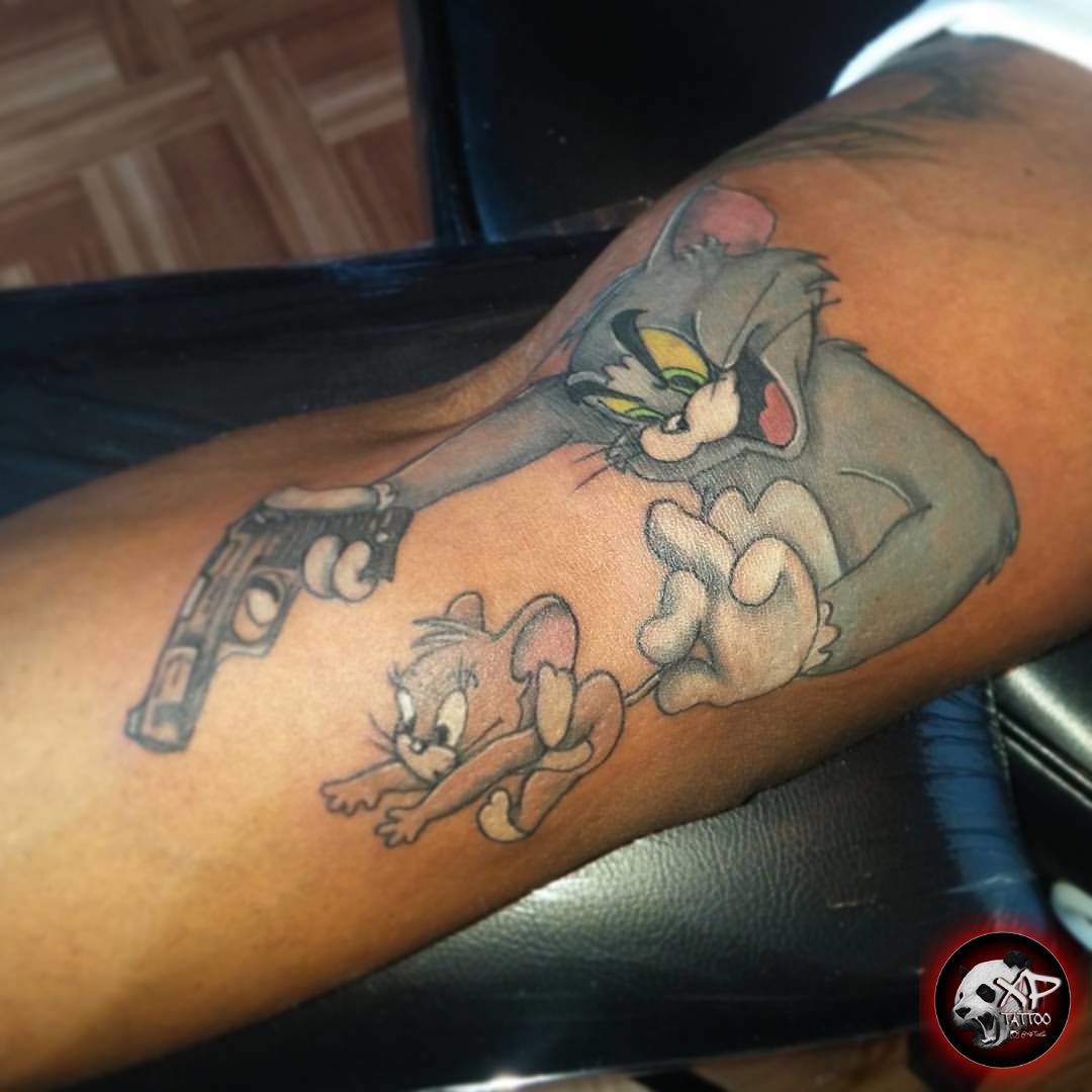 40 Tom And Jerry Tattoo Designs For Men  Cartoon Ink Ideas